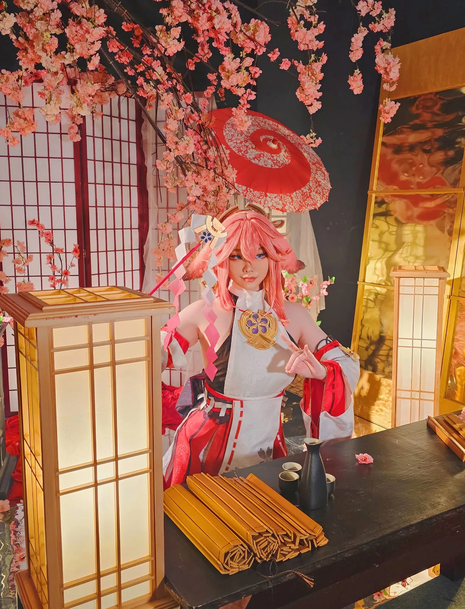 Katz at a meet-and-greet with cosplay fans